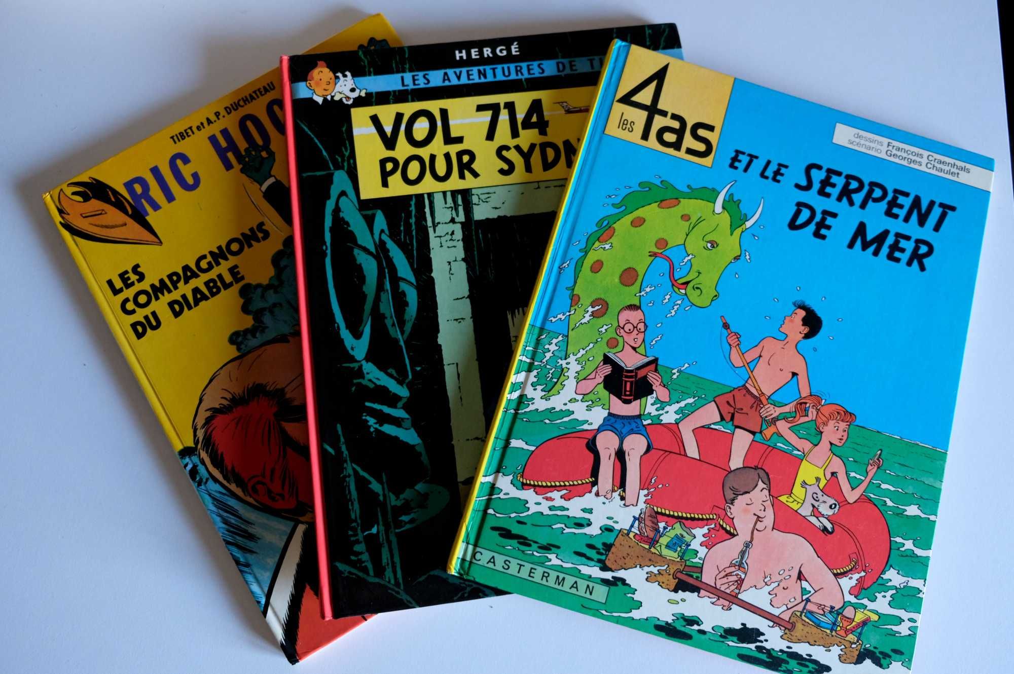 3 BD: Tintin, Ric Hochet, Les 4AS