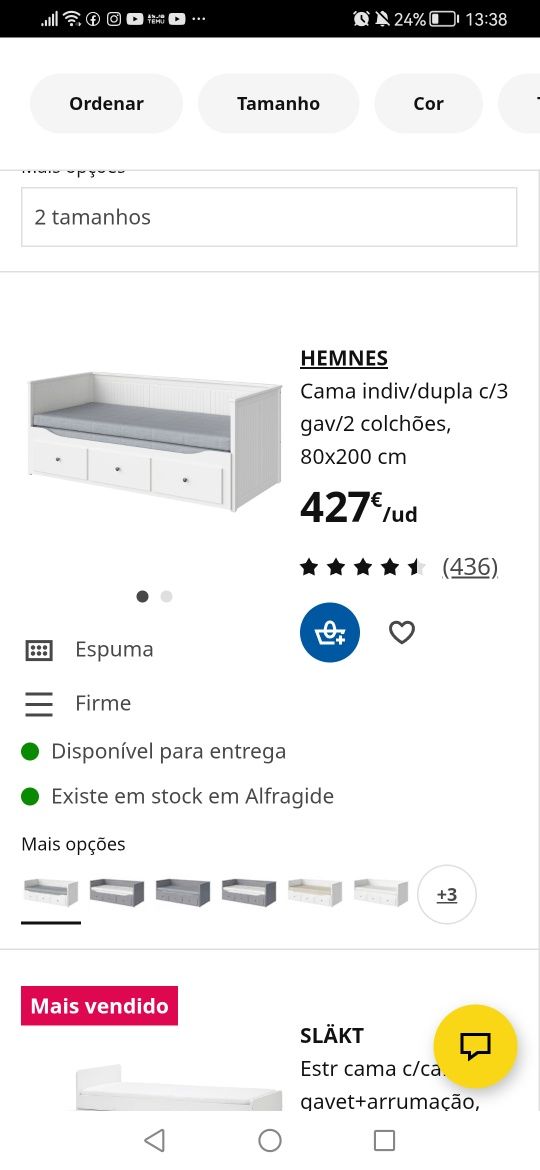 Cama individual/dupla