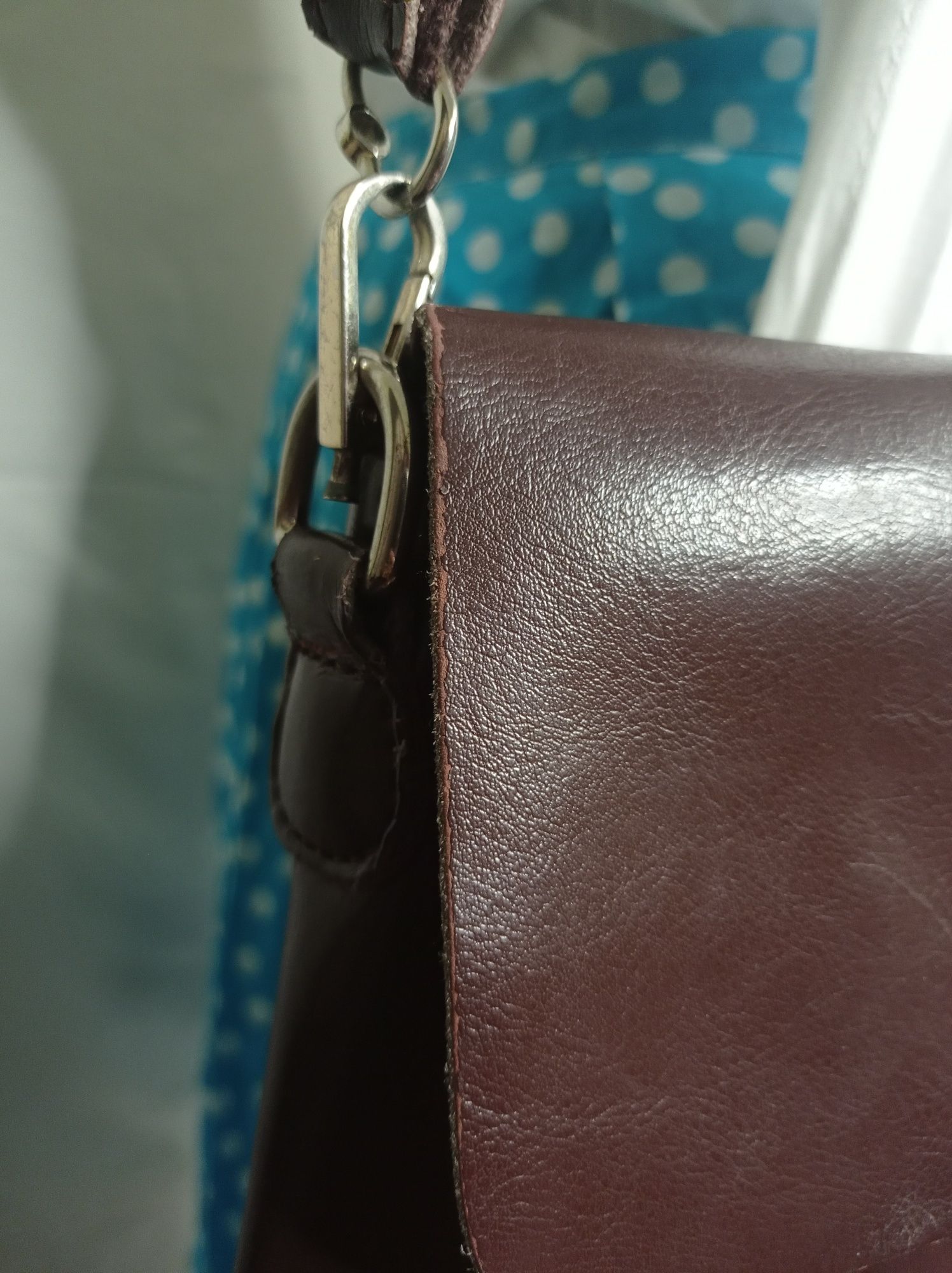 Кожаная винтажная унисекс сумка портфель старинная ретро винтаж