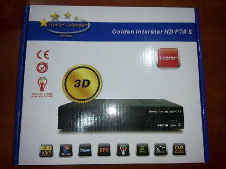 Recetor digital Satélite Golden Interstar HD FTA S