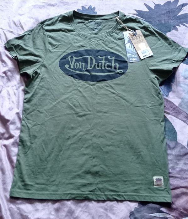 Футболка в стиле милитари с фирменным логотипом Von Dutch