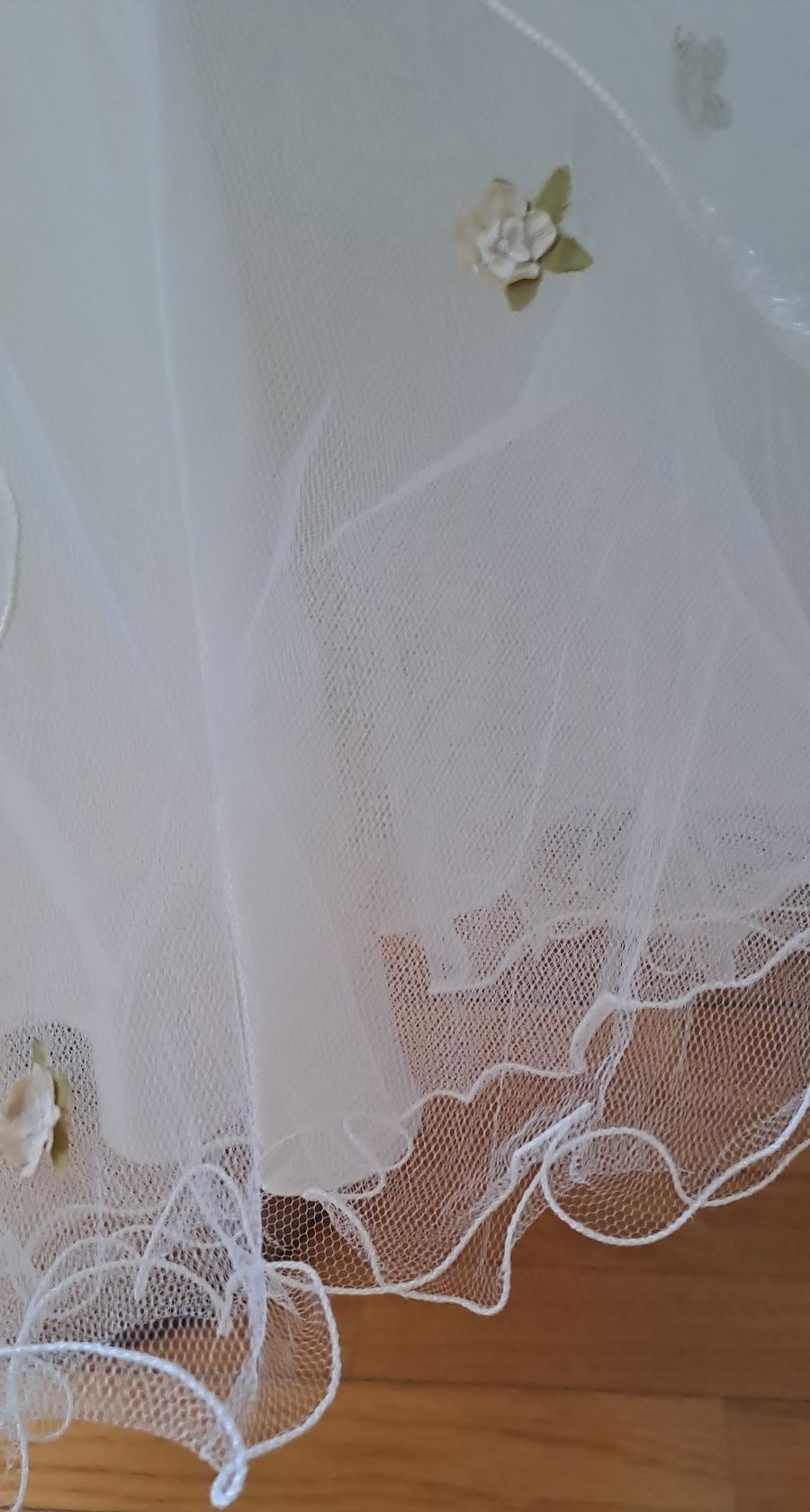 Vestido Cerimónia 6/7 Anos Organza beje