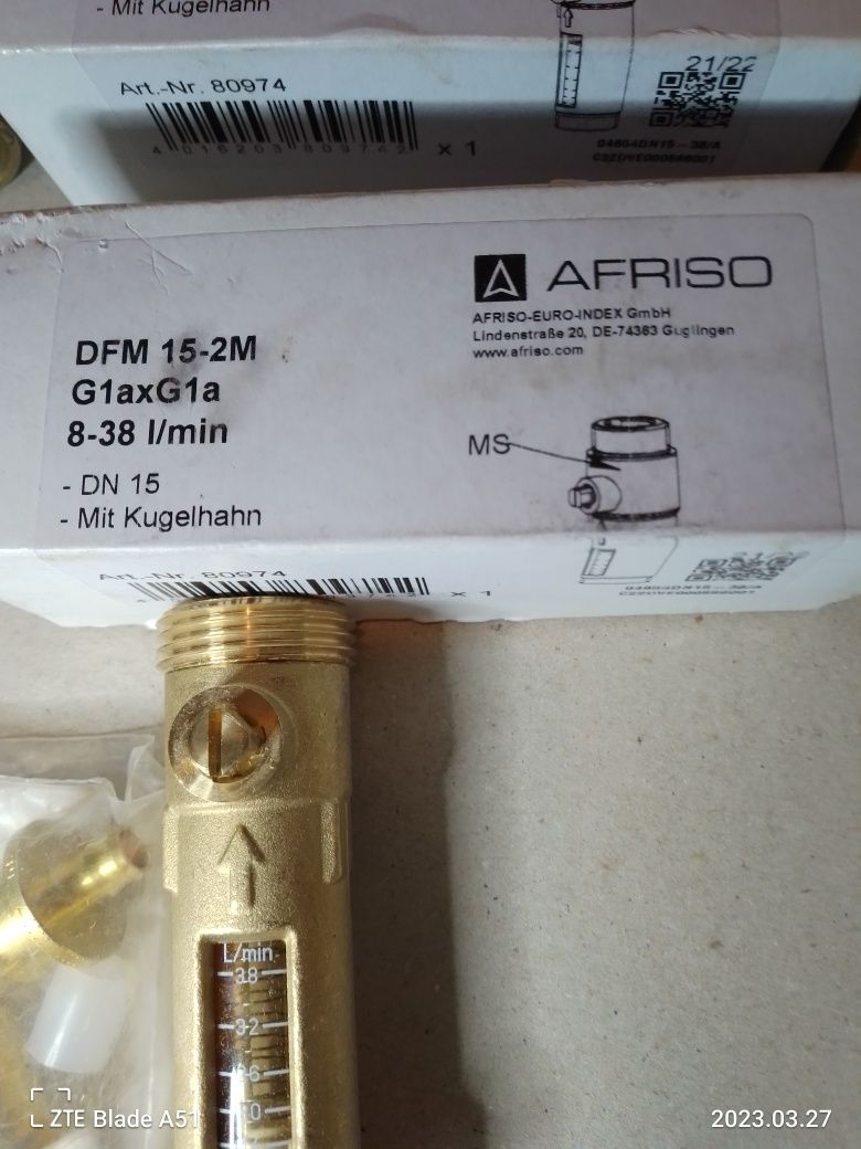 Теплый пол, расходомер Afriso