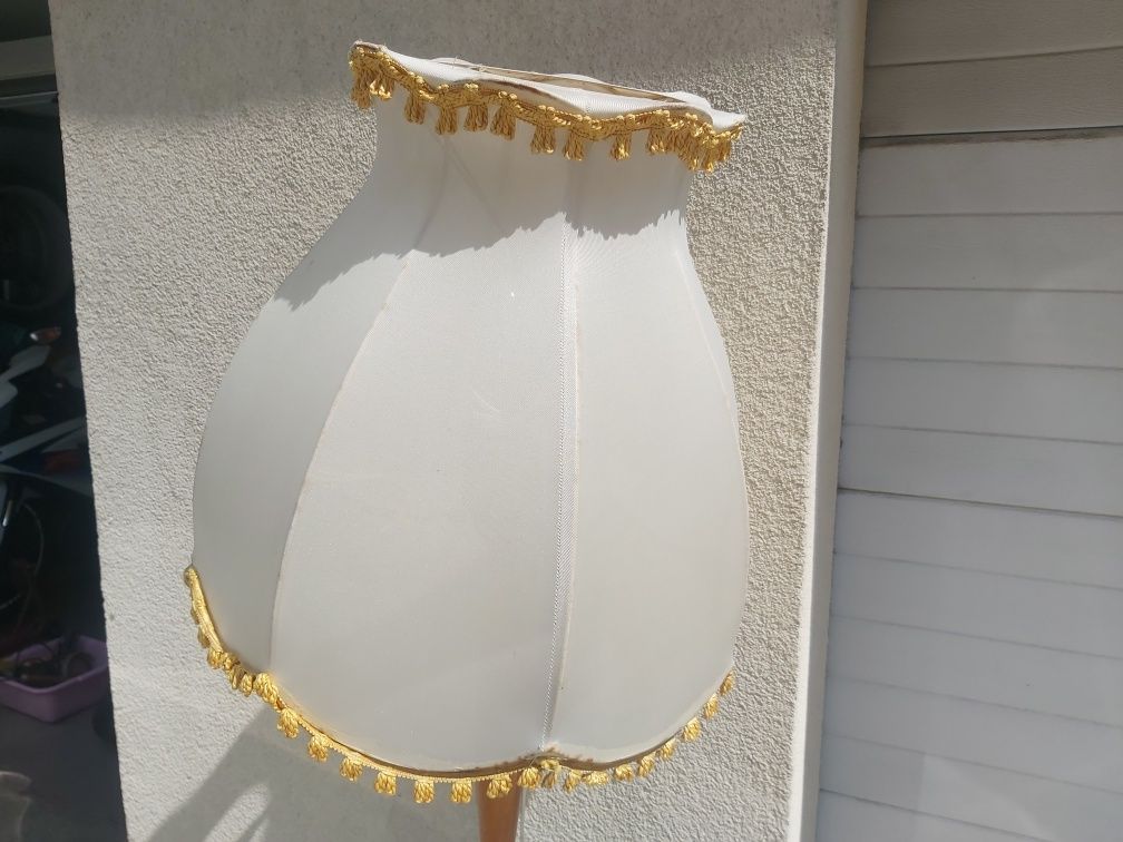Lampa stojąca z abażurem PRL