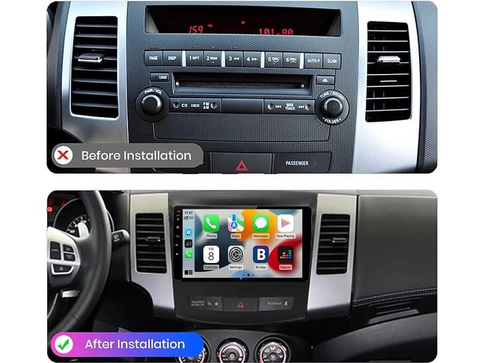 Radio samochodowe Android Mitsubishi Outlander (9") 2006.-2012