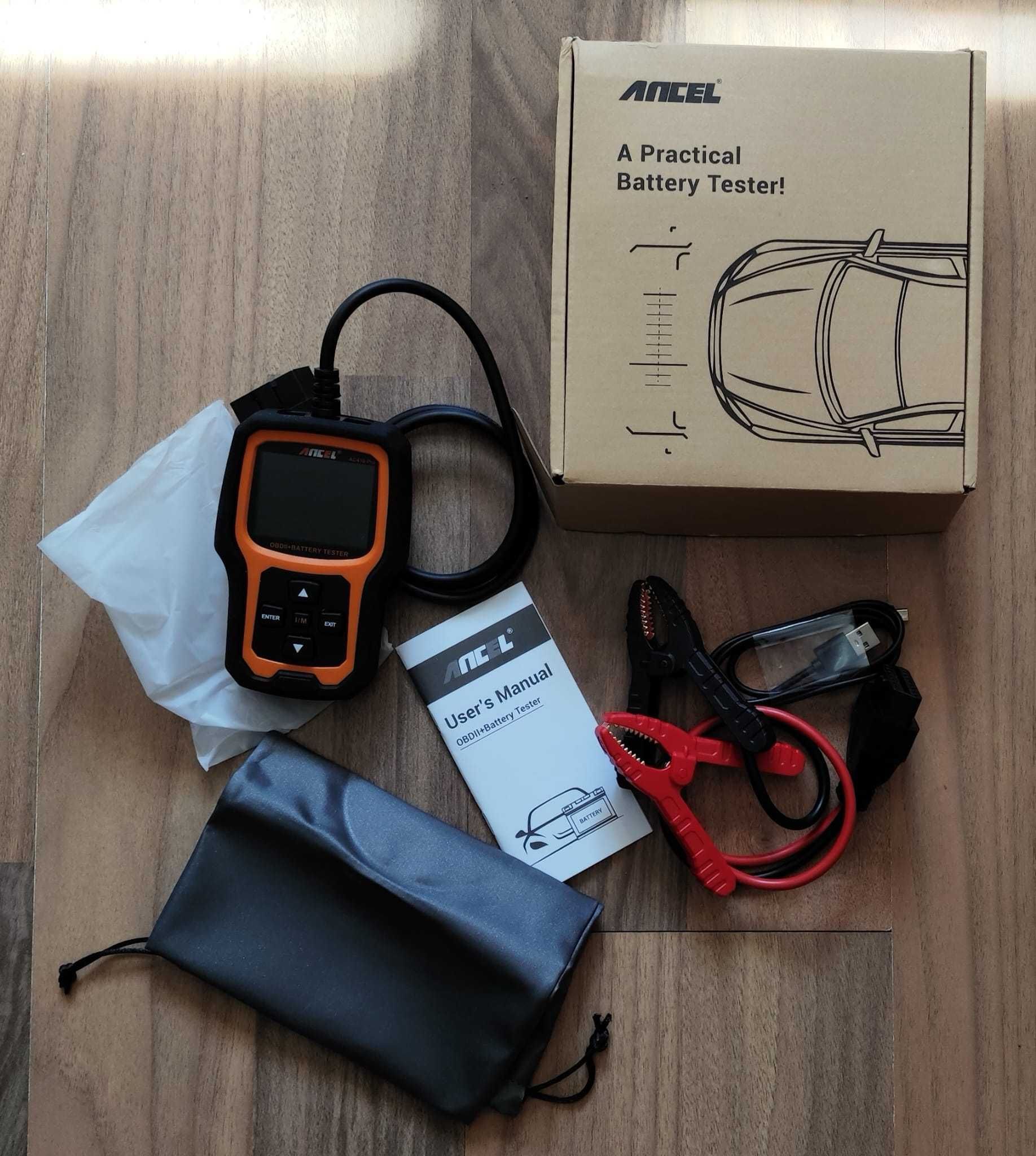 ANCEL AD410 PRO Skaner OBD2 i Tester Baterii 2w1 | Polski język!