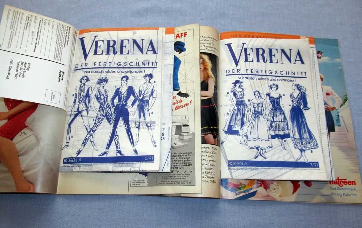 Verena (Burda) 1991 x 6 Magazyn mody dziewiarskiej Swetry