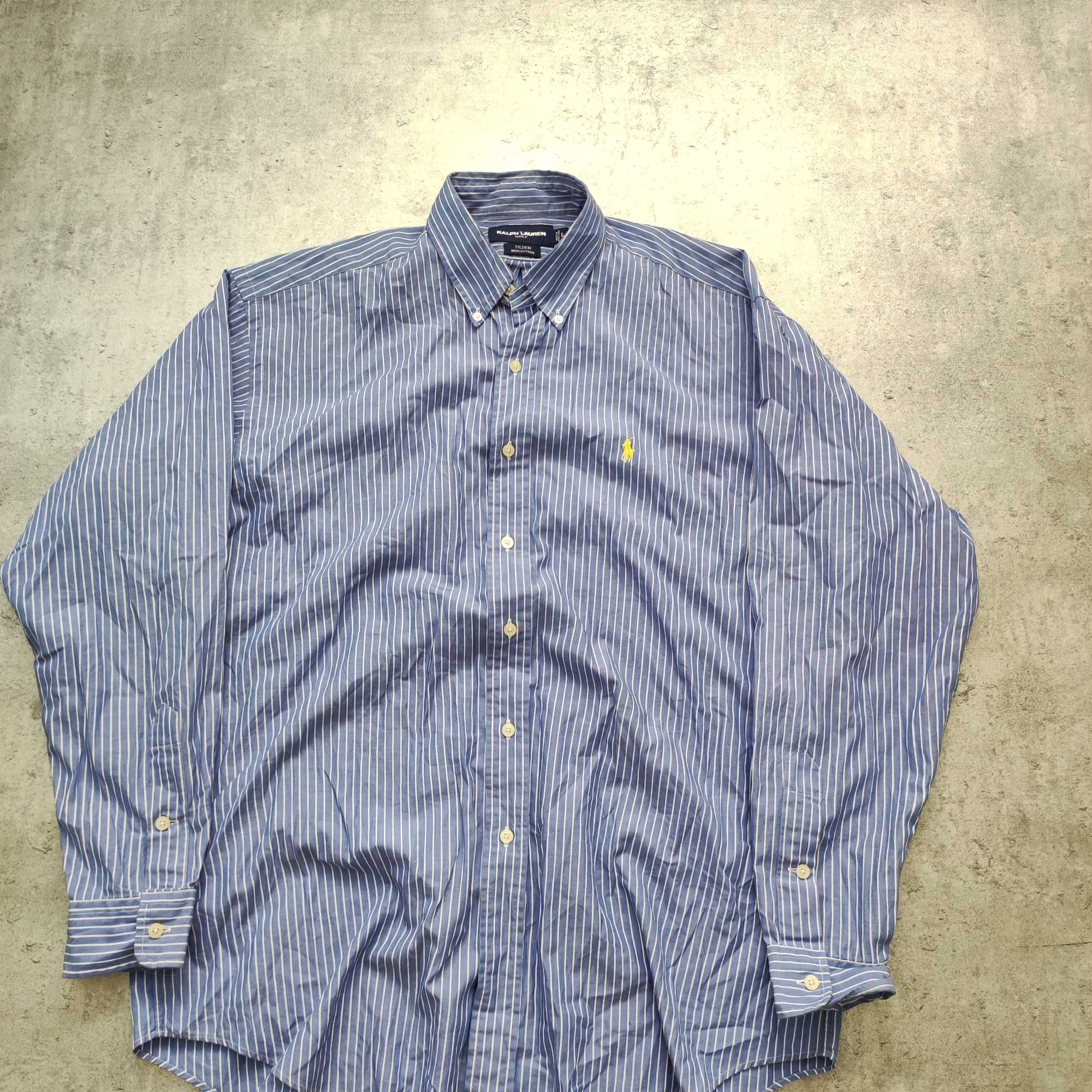 MĘSKA Elegancka Koszula PREMIUM Paski Bawełna Polo Ralph Lauren Golf