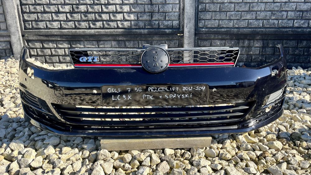 Zderzak przedni LC9X spryski + PDC VW Golf 7 12- 5G GTI oryginal