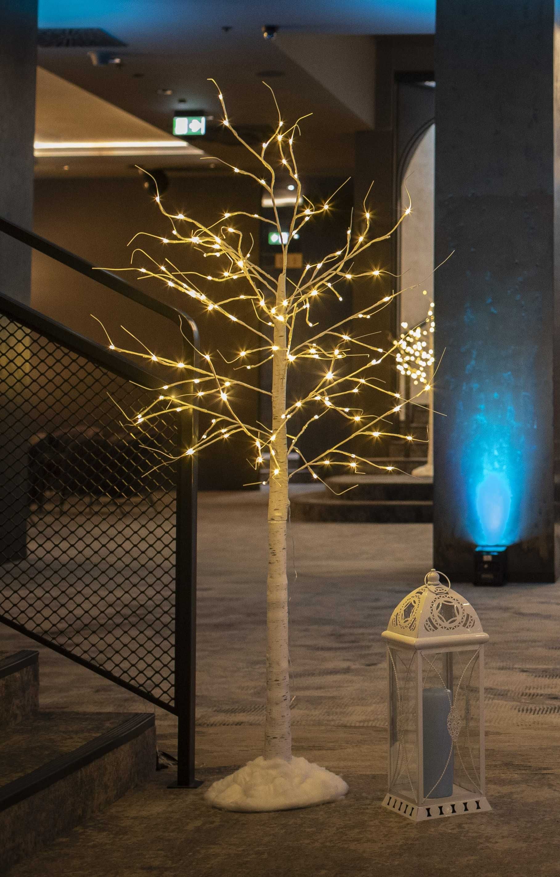 Ozdobne drzewko led imitacja jak brzoza 180 cm