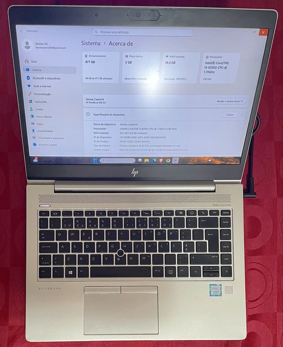 HP EliteBook 840 G5 como novo