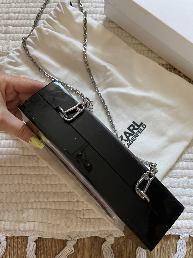 Czarna mini torebka Karl Lagerfeld