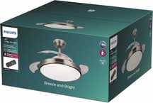 Philips Lighting Ventoinha de teto com luz LED e comando