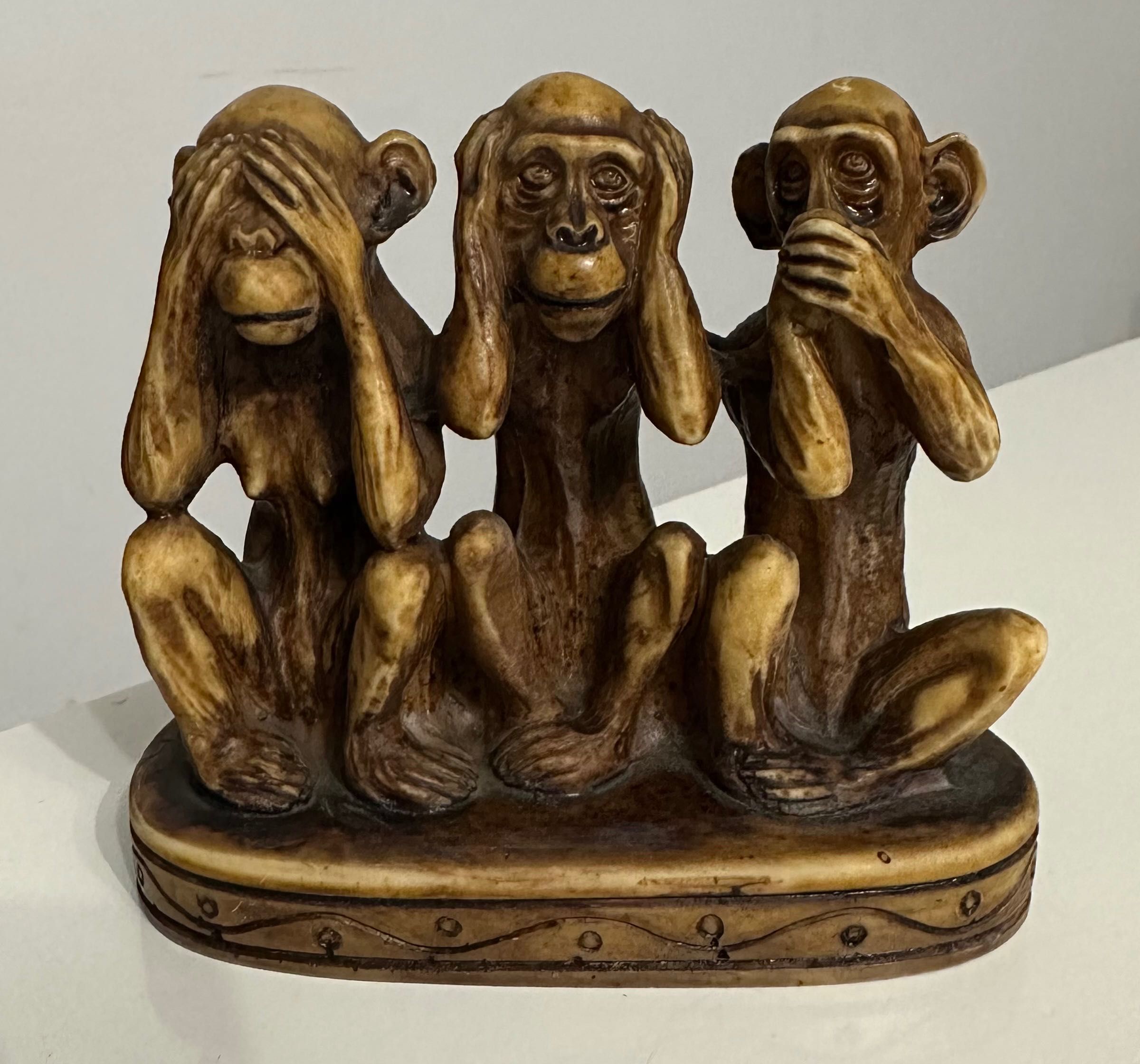Trzy mądre małpy figurka vintage