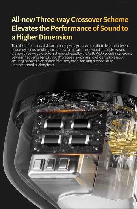 [KZ AS16 Pro X] Навушники професійні арматурні моніторні