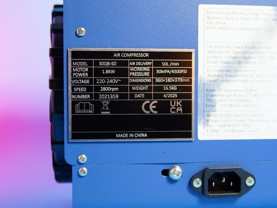 Компресос Воздушный насос высокого давления 1800 Вт, 30 МПа, 2000 кг н