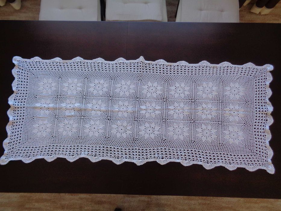 Serweta na szydełku bieżnik prostokątny