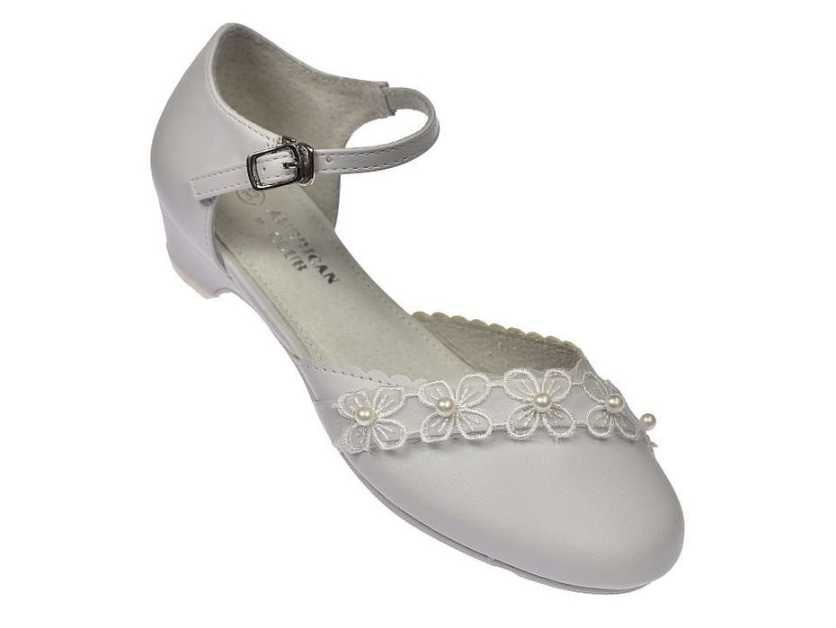 Buty komunijne dziewczęce balerinki białe  42/23 roz. 33