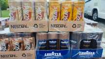 Kawa rozne rodzaje puszka fanta napoje