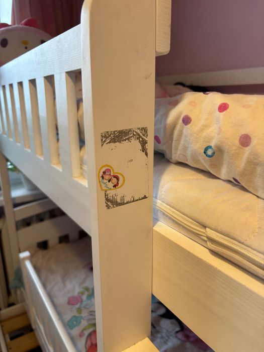 Dziecięce łóżko piętrowe 3 osobowe rozm. 80x160.