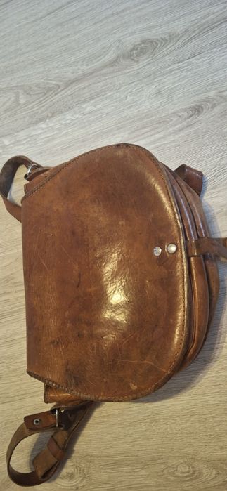 myśliwska skórzana torba na ramię