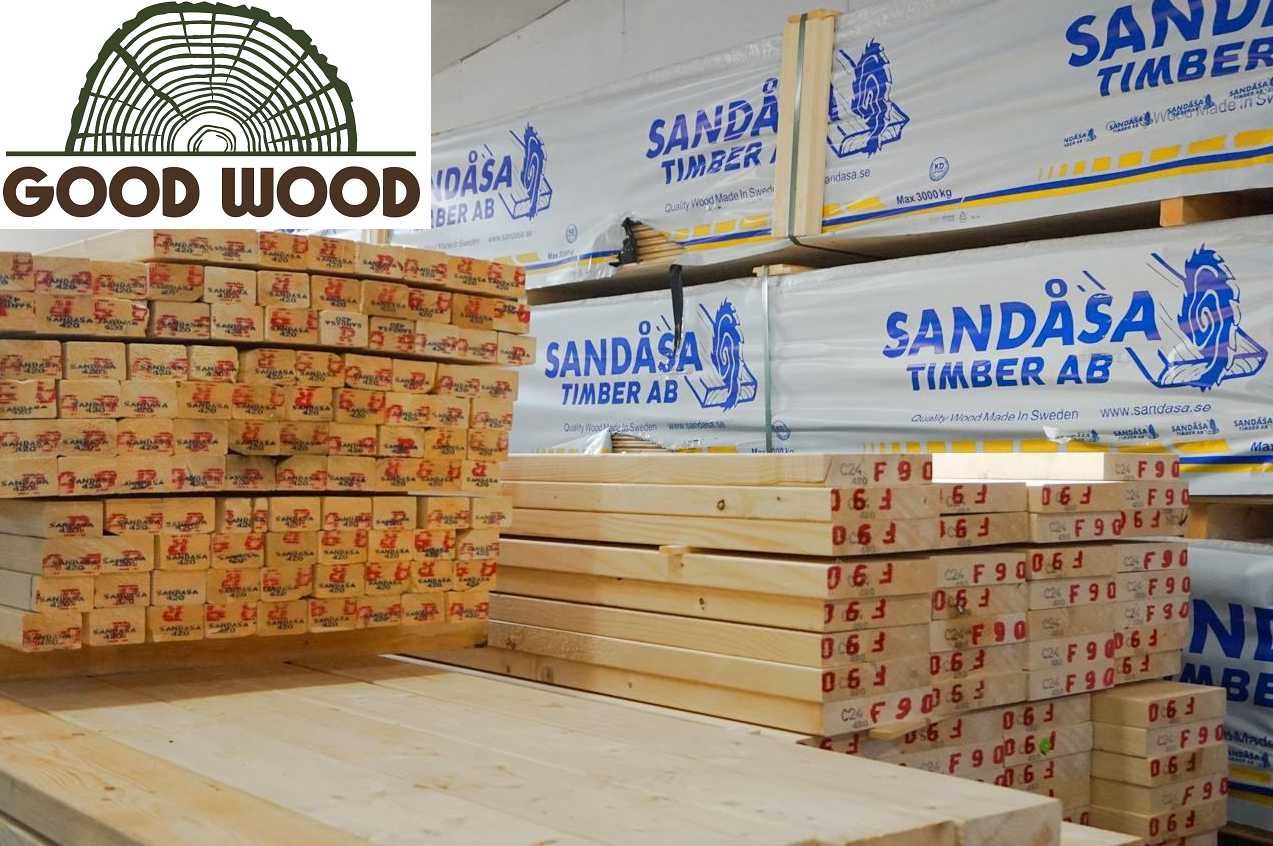 Legary podłogowe 45x145 mm c24 tarasowe legar kantówka SZWEDZKIE