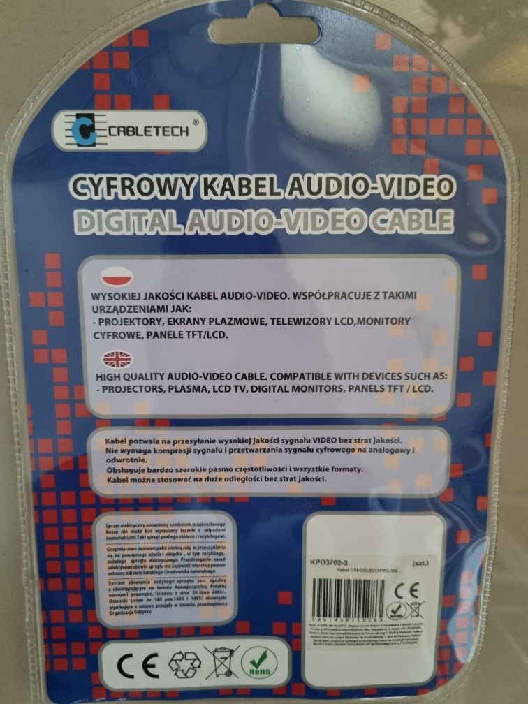 Cyfrowy kabel audio-video DVD, hdmi, hdtv