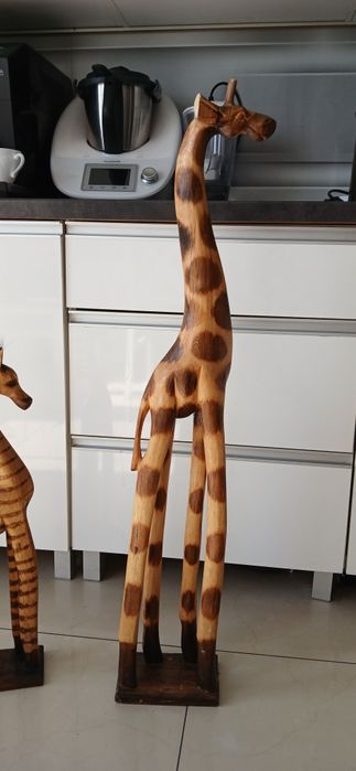Drewniana Zyrafa 100 cm  Zebra 60 cm wysokości.