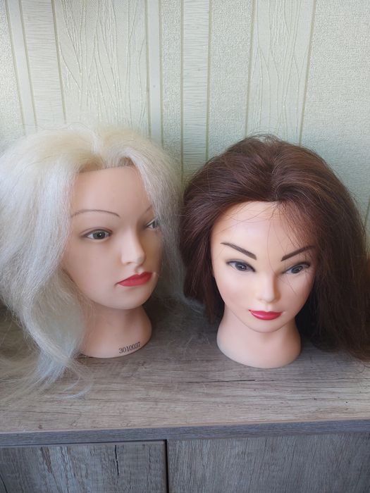 болванка,натуральные волосы,голова тренировочная,лот