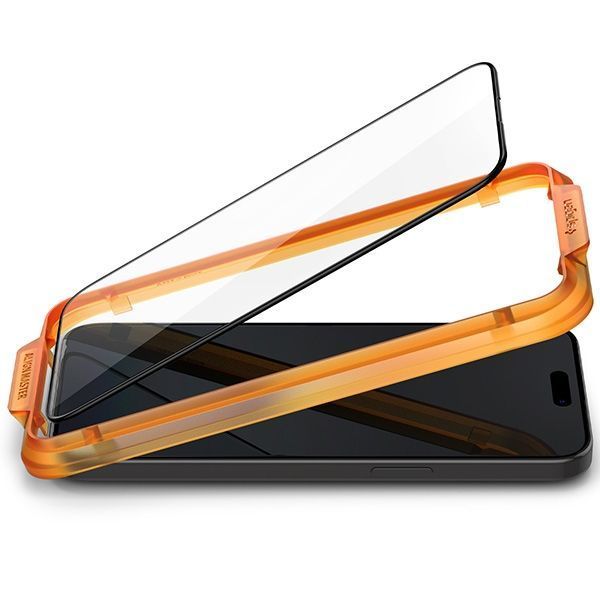 Glass Fc 6.1"2 Szkło Ramka Spigen Czarna Iphone Hartowane Agl06895