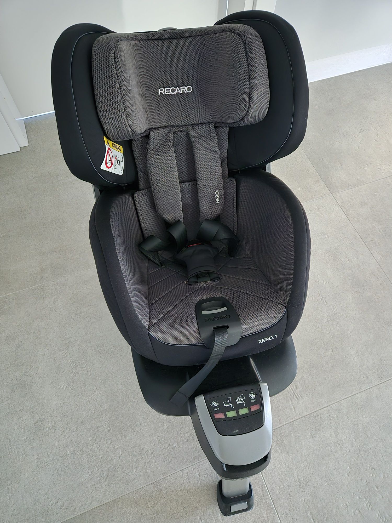 Fotelik Recaro Zero 1 Hero 360 0-18 kg obrotowy baza Isofix