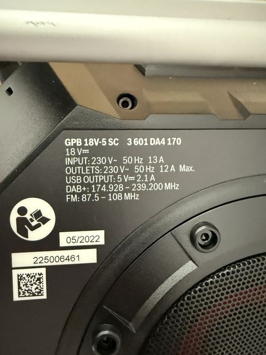 Radio FM/DAB Bosch Professional GPB 18V-5 SC bateria 5.0ah bluetooth