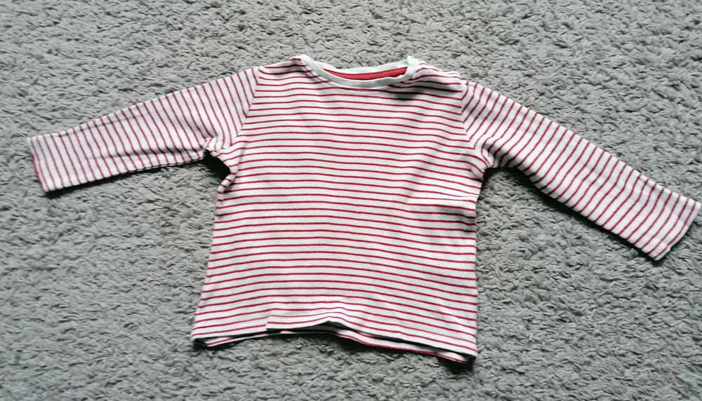 Bluzeczka biała w paski roz 74 /80