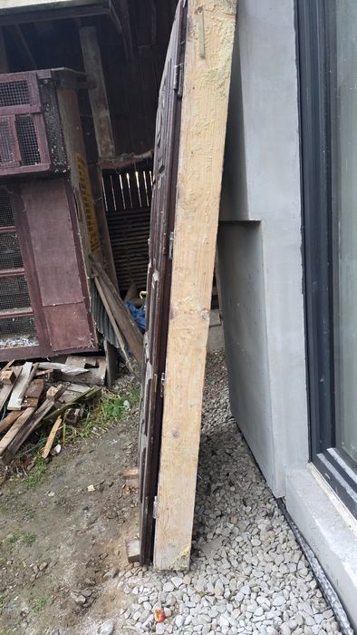 Drzwi z demontażu, drewniane, grube, masywne. Do garażu, stodoły itd.