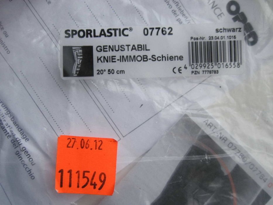 Sporlastic Genustabil 50 см 20 градусов коленный фиксатор послеоперац