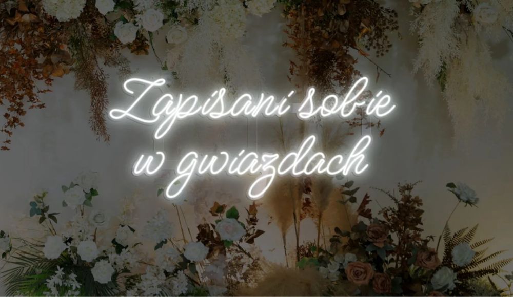 Napis LED (Neon na wynajem) – „Zapisani sobie w gwiazdach”