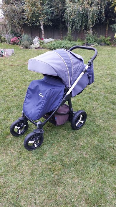 Wózek Baby design Husky niebieski 3w1 adaptery