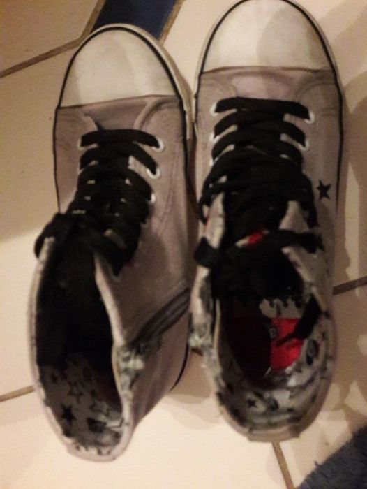 buty tenisówki trampki wysokie typu Converse One Direction 31 szare