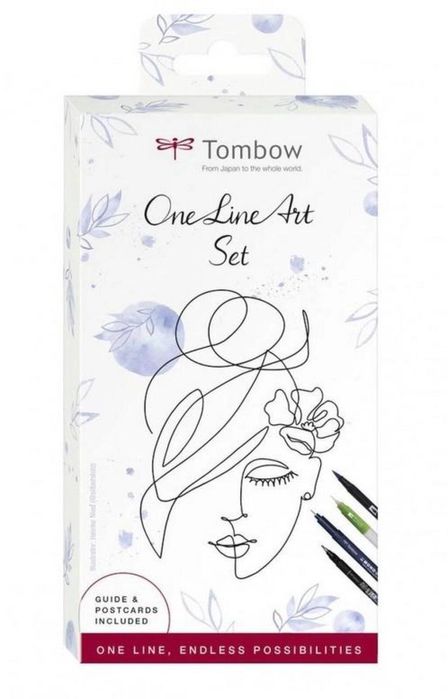 Zestaw One Line Art - do rysunku jedną kreską 9el Tombow blister,