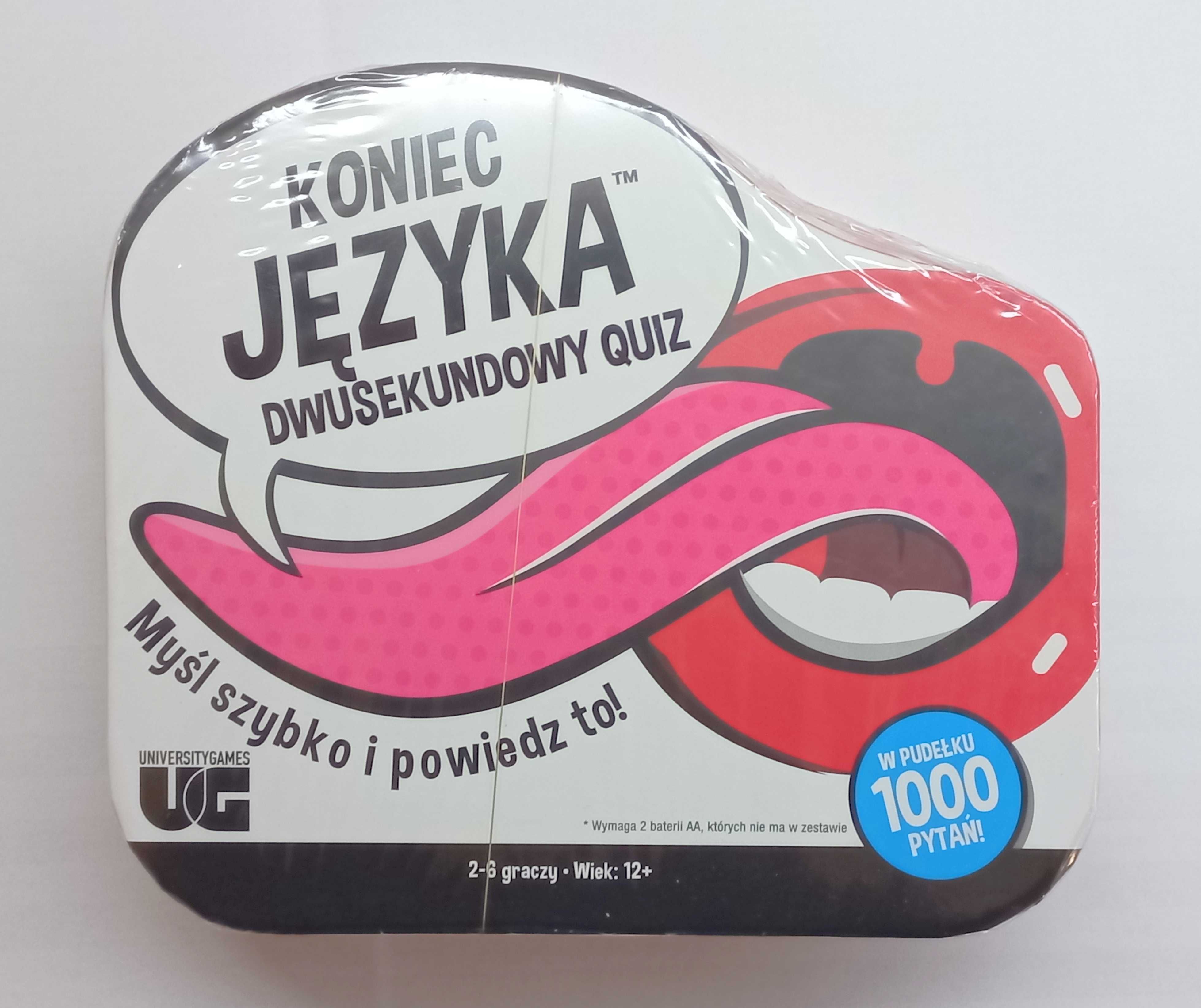 KONIEC JĘZYKA gra DWUSEKUNDOWY QUIZ Nowa w folii   Edukacyjna