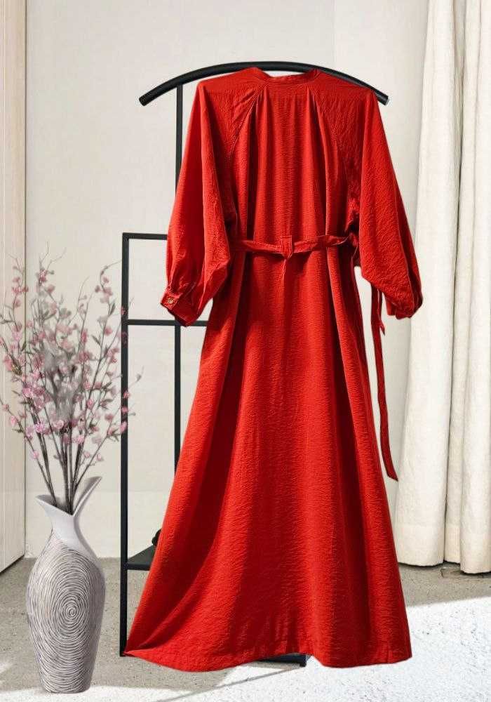 Красное платье-рубашка миди с карманами Whistles, р. М/L