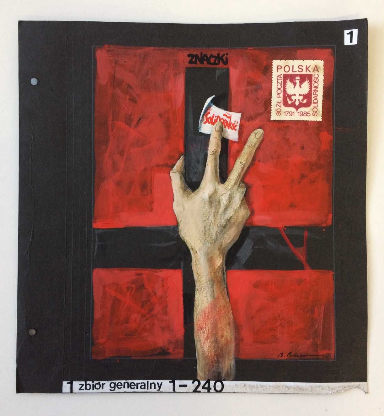 Bolesław Polnar ilustracje ze zbioru znaczków Solidarności