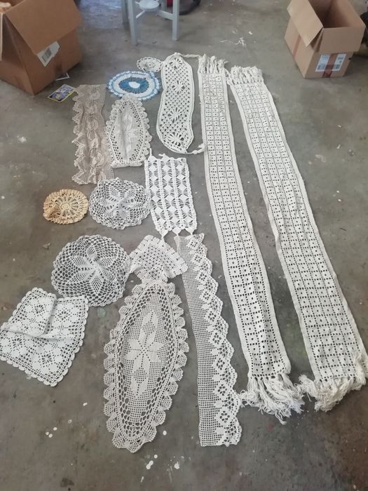 36 panos de crochet usados