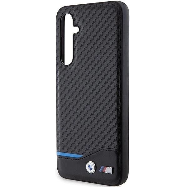 Etui BMW Leather Carbon na Samsung Galaxy S23 FE - czarne
