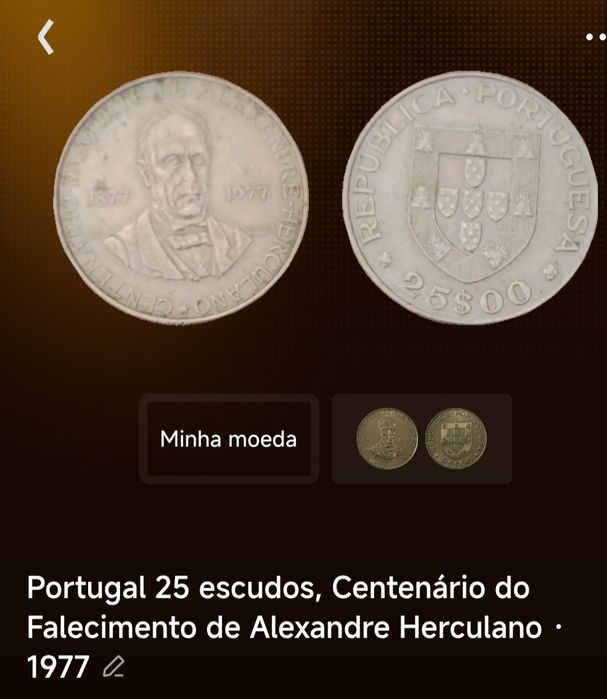 3 Moedas antigas de Portugal