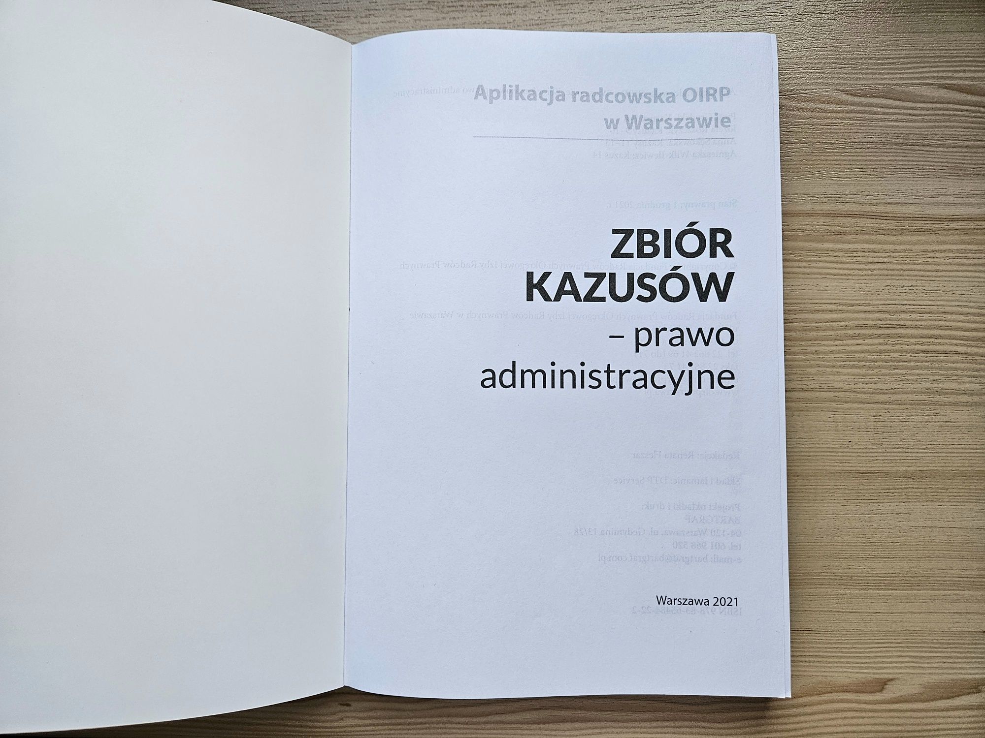 Zbiór kazusów - Prawo administracyjne OIRP Warszawa egzamin radcowski