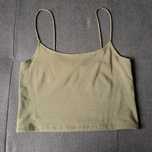 Oliwkowy crop top