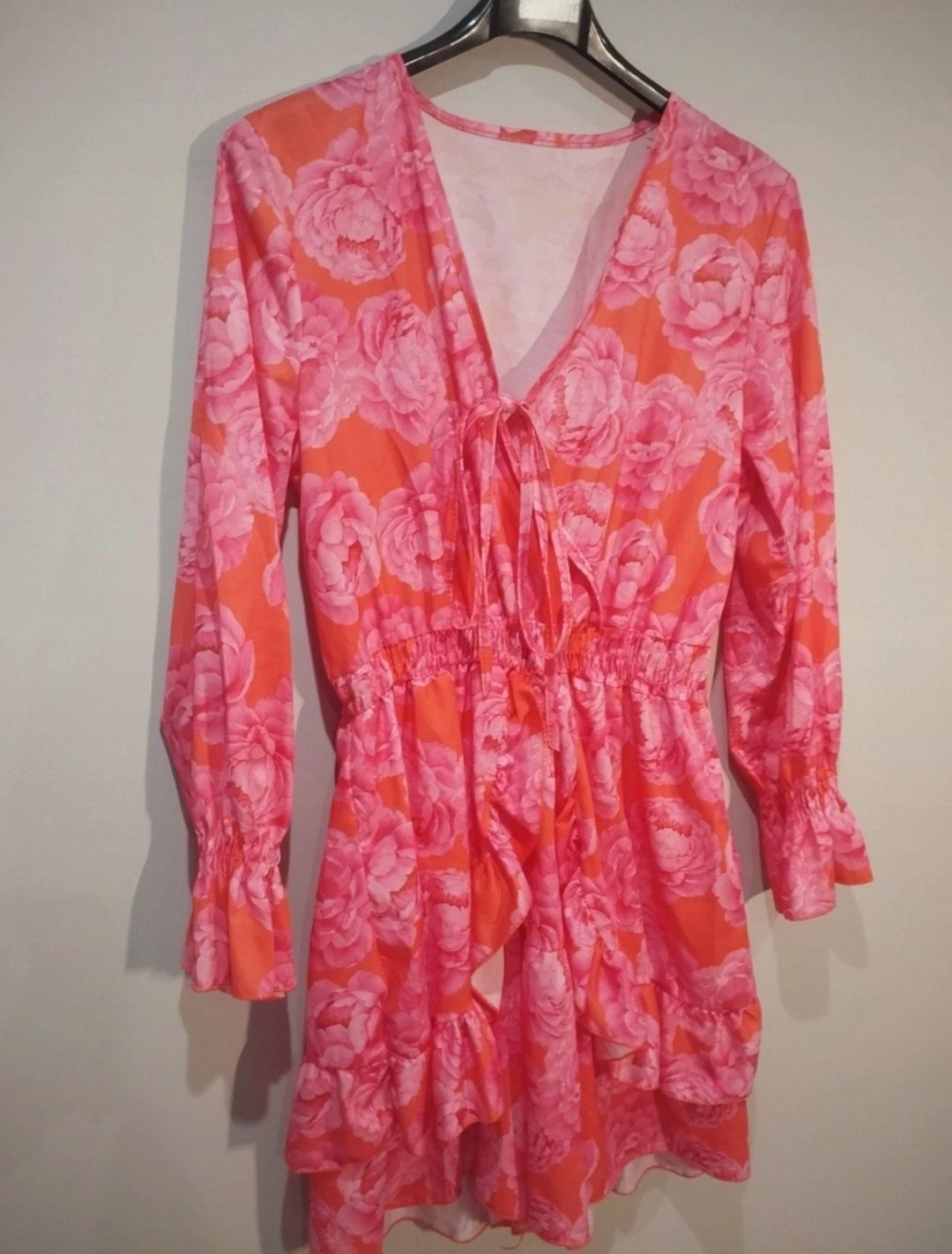 Kombinezon w kwiaty Made in italy S/M Ala sukienka lato