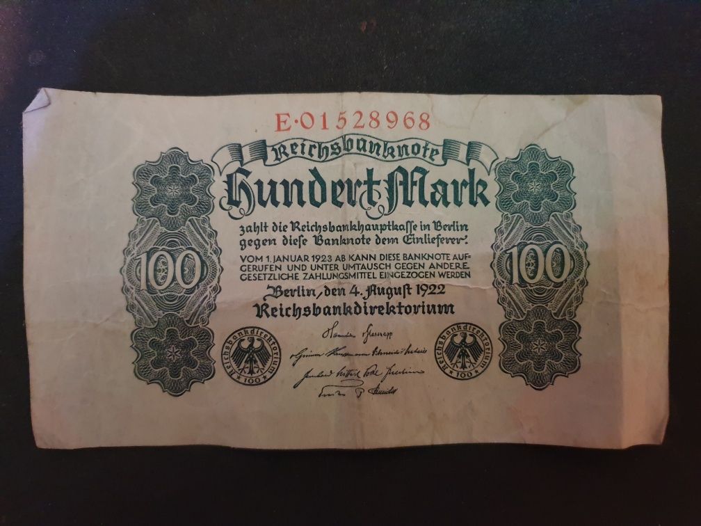 Niemiecki banknot 1922 r. UNIKAT