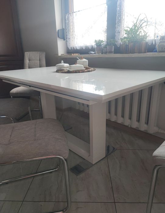 Biały stół ETNO do kuchni jadalni lakierowany O K A Z J A!